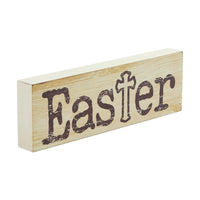 Celebrate Grace Easter w/ Cross Antique White MDF Wall Sign 3x9x1