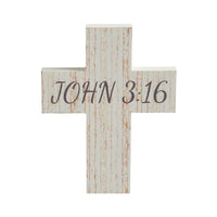 Celebrate Grace John 3:16 Cross MDF Wall Sign 10x7.5x0.75