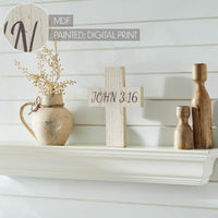 Celebrate Grace John 3:16 Cross MDF Wall Sign 10x7.5x0.75