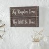 Celebrate Grace Thy Kingdom Come Distressed Grey MDF Wall Sign 9x14x1