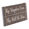 Celebrate Grace Thy Kingdom Come Distressed Grey MDF Wall Sign 9x14x1