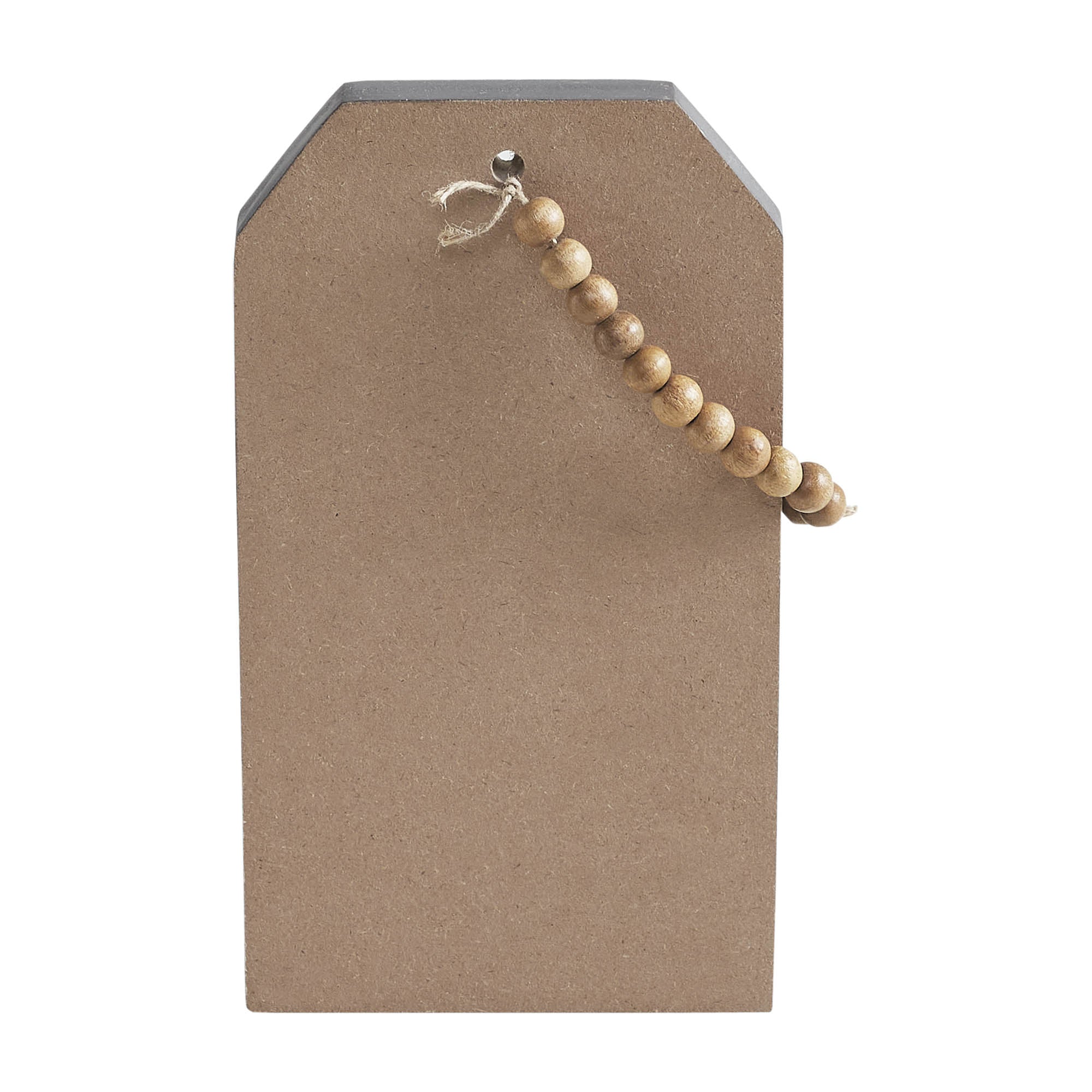 Celebrate Grace Cross w/ Beaded Twine MDF Tag Ornament 9x5x0.75