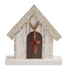 Celebrate Grace MDF Church w/ Beads & Cross 13x12x2.75