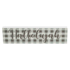 Celebrate Grace Hallelujah Grey Check MDF Wall Sign 4x15x1