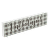 Celebrate Grace Hallelujah Grey Check MDF Wall Sign 4x15x1