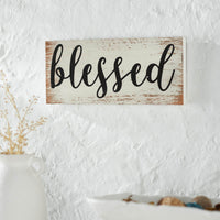 Celebrate Grace Blessed MDF Sign 7x16x1