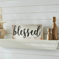 Celebrate Grace Blessed MDF Sign 7x16x1