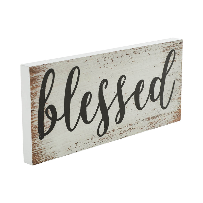 Celebrate Grace Blessed MDF Sign 7x16x1