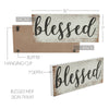 Celebrate Grace Blessed MDF Sign 7x16x1