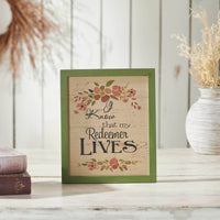 Celebrate Grace My Redeemer Lives MDF Wall Sign 12x10x0.5