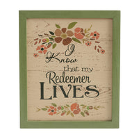 Celebrate Grace My Redeemer Lives MDF Wall Sign 12x10x0.5