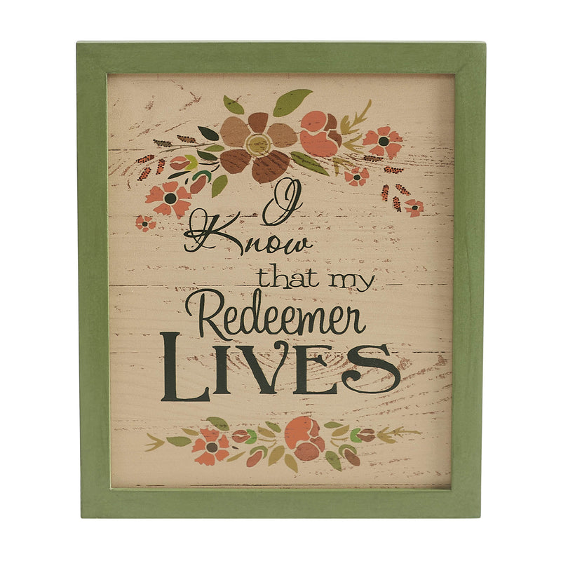 Celebrate Grace My Redeemer Lives MDF Wall Sign 12x10x0.5