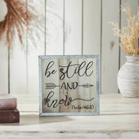 Celebrate Grace Psalm 46:10 Be Still And Know MDF Wall Sign 10x10x0.5