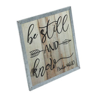 Celebrate Grace Psalm 46:10 Be Still And Know MDF Wall Sign 10x10x0.5