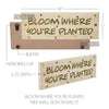 Spring In Bloom Bloom Where You're Planted MDF Wall Sign 5x14x0.75