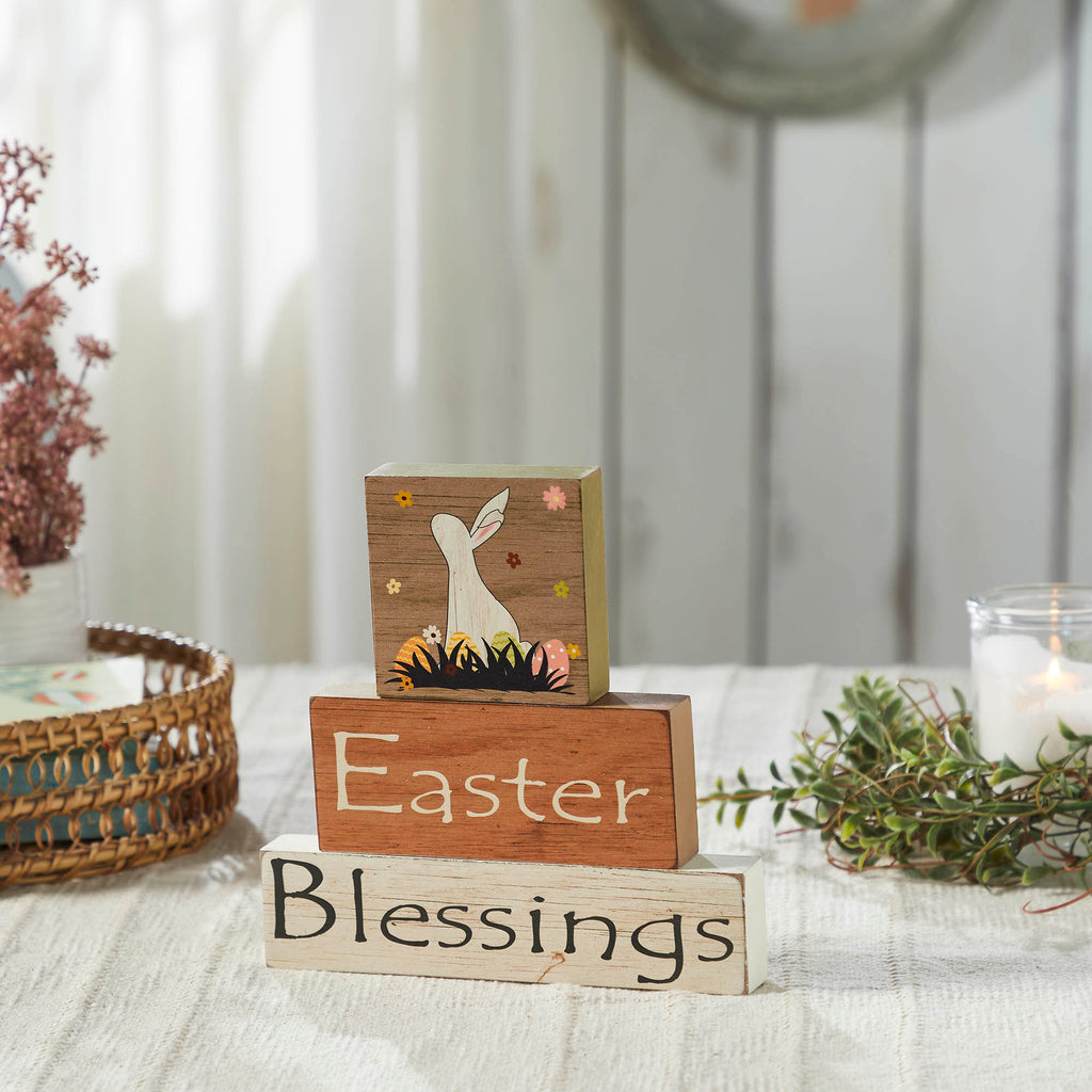 Spring In Bloom Easter Blessings MDF Block Sign Set of 3 Sizes – Beth's ...