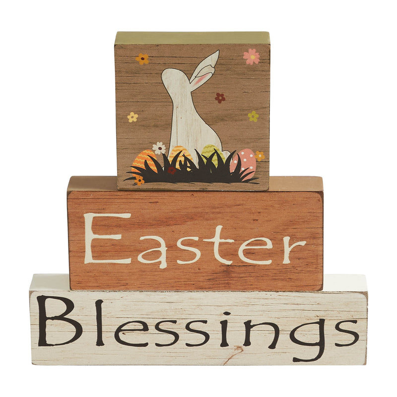 Spring In Bloom Easter Blessings MDF Block Sign Set of 3 Sizes