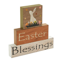 Spring In Bloom Easter Blessings MDF Block Sign Set of 3 Sizes