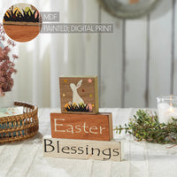 Spring In Bloom Easter Blessings MDF Block Sign Set of 3 Sizes