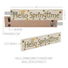 Spring In Bloom Hello Springtime w/ Flowers MDF Wall Sign 3x14x0.75