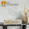 Spring In Bloom Hello Springtime w/ Flowers MDF Wall Sign 3x14x0.75