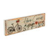 Spring In Bloom Here Comes Spring w/ Bicycle & Tulip MDF Wall Sign 4x14x0.75