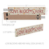 Spring In Bloom Love Blooms Here MDF Wall Sign 3x14x0.75