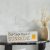 Spring In Bloom Our Little Patch of Sunshine Sign 4x14x0.75