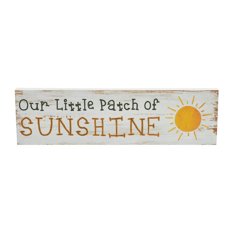 Spring In Bloom Our Little Patch of Sunshine Sign 4x14x0.75