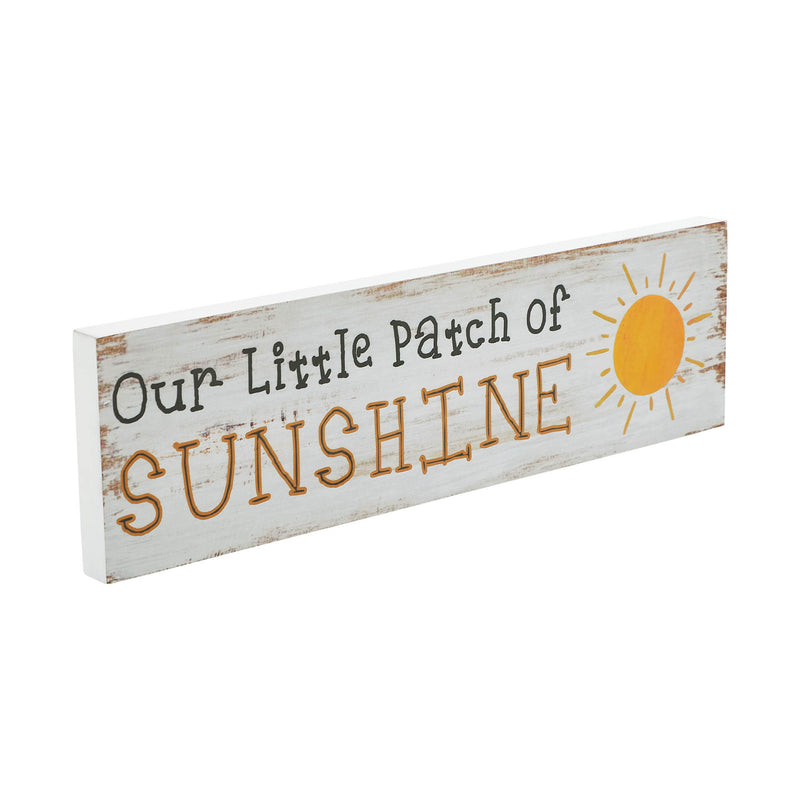 Spring In Bloom Our Little Patch of Sunshine Sign 4x14x0.75