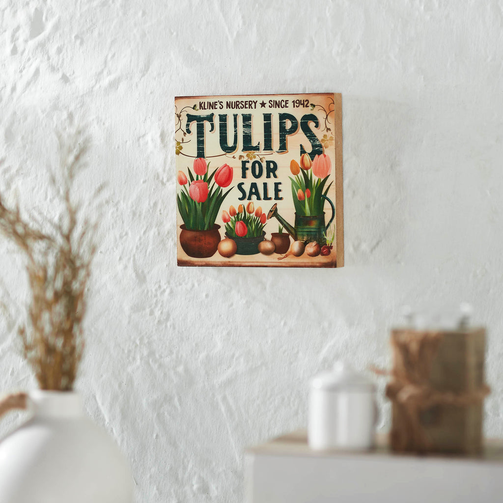 Spring In Bloom Tulips For Sale MDF Block Sign 8x8x1 – Beth's Country ...