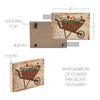 Spring In Bloom Wheelbarrow Of Flowers MDF Block Sign 6x8x1