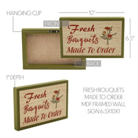 Spring In Bloom Fresh Bouquets Made To Order MDF Framed Wall Sign 6.5x10x1