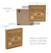 Spring In Bloom Spring Is In Bloom w/ Butterfly & Bee MDF Block Sign 8x8x1