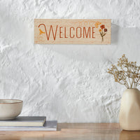 Spring In Bloom Welcome w/ Butterfly & Bee MDF Wall Sign 4x12x1