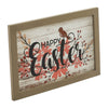 Spring In Bloom Happy Easter Floral w/ Songbird MDF Wall Sign 8x12x0.5