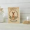 Spring In Bloom Happy Easter Bunny & Eggs In Wreath MDF Wall Sign 10x8x1