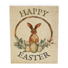 Spring In Bloom Happy Easter Bunny & Eggs In Wreath MDF Wall Sign 10x8x1