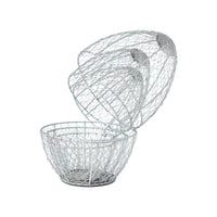 Bunny Hop Chicken Wire Egg Shaped Baskets Set of 3 Sizes