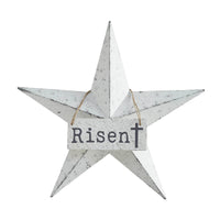 Celebrate Grace Metal Star w/ Risen Tag 12x12