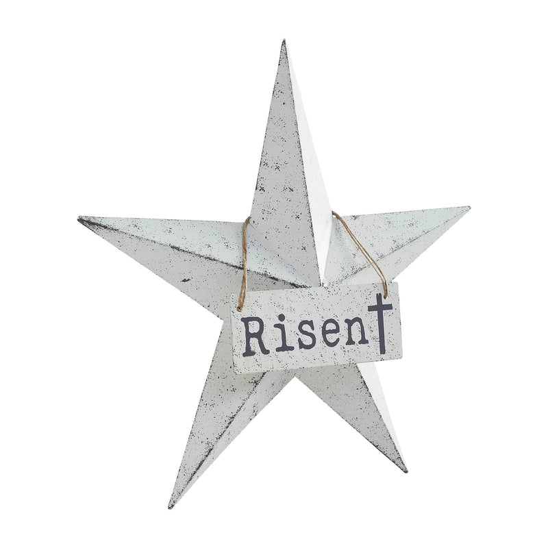 Celebrate Grace Metal Star w/ Risen Tag 12x12