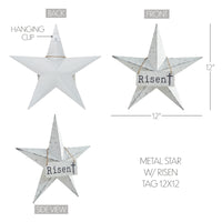 Celebrate Grace Metal Star w/ Risen Tag 12x12