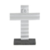 Celebrate Grace Metal Holy Cross w/ Wooden Base 8x6x2.3