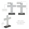 Celebrate Grace Metal Holy Cross w/ Wooden Base 8x6x2.3