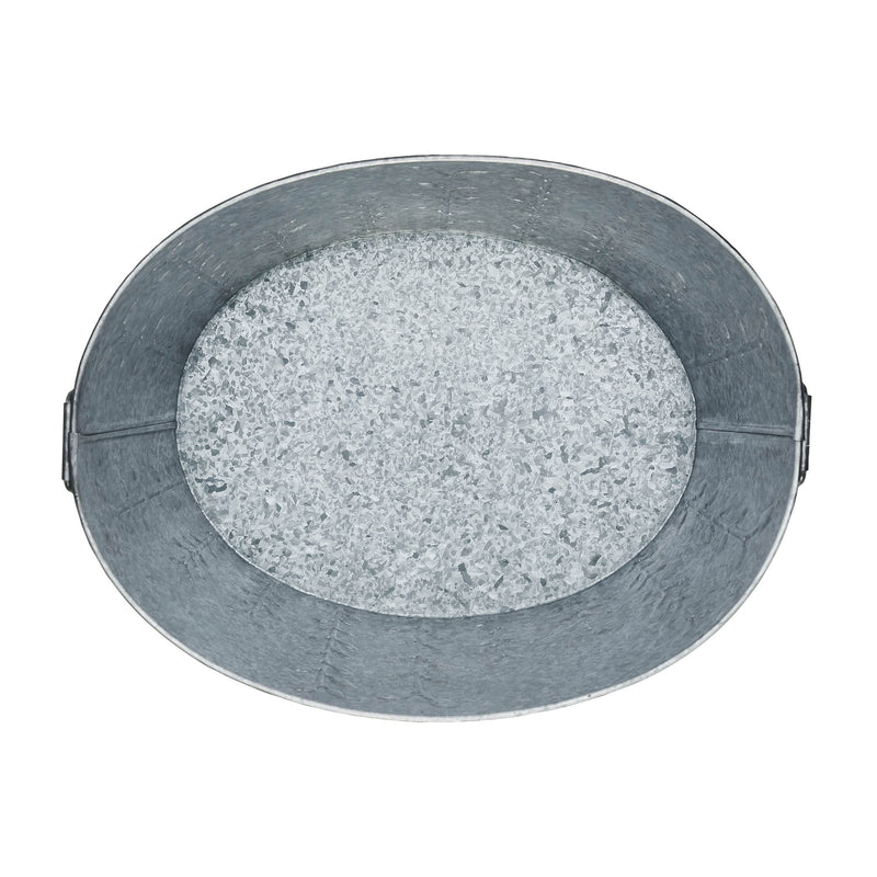 Spring In Bloom Galvanized Metal Debossed Tub 7.25x16x12