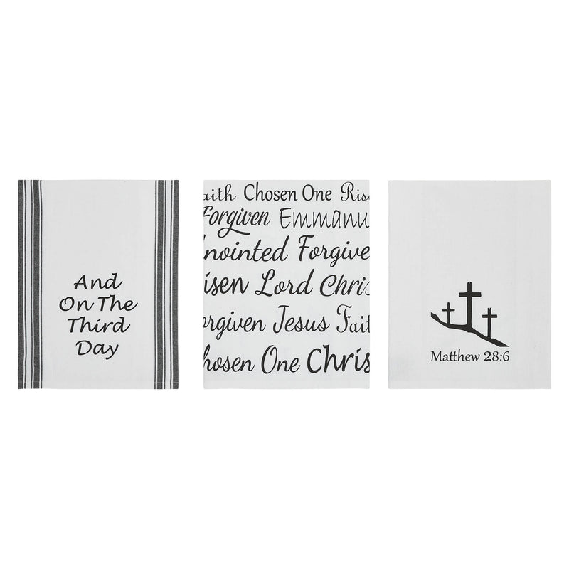 Celebrate Grace Words Of Faith Tea Towel Set of 3 16x28