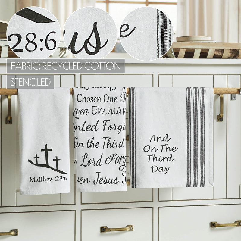 Celebrate Grace Words Of Faith Tea Towel Set of 3 16x28