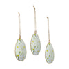 Spring In Bloom Metal Daisies Egg Ornament Set of 3 4x2.5 **BACKORDERED UNTIL JANUARY 2025**