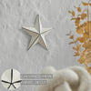 Metal Star Distressed Creme 4x4