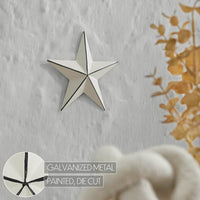 Metal Star Distressed Creme 4x4